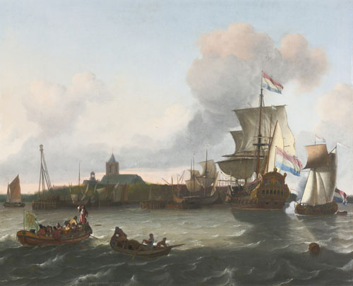 view from the nieuwe maas river towards vlaardingen